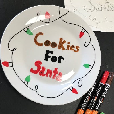 Art Kit: Santa cookie plate (shipping) - Akron ArtWorks