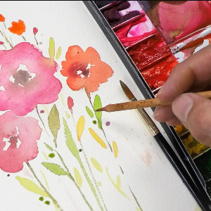 Beginner Watercolor Painting (Extended) (15-adult) Tuesdays, Oct. 29-Dec. 17 (no class Nov. 5) (10-11:30am)