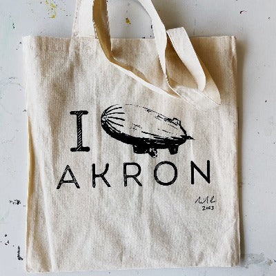 Tote bag: I (blimp) Akron (shipping)