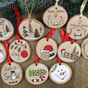 Wood ornaments/rustic coasters workshop (Sat. Dec. 13) Drop in between 3:30-5:30pm (all ages)